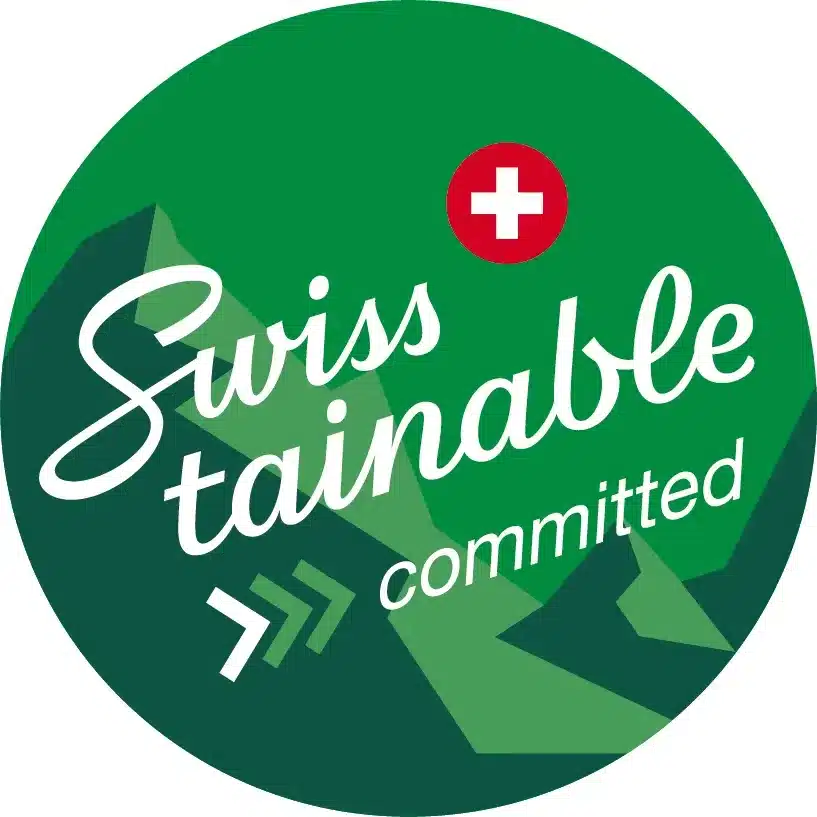Logo swisstainable logo certifant pour les entreprise eco-responsables