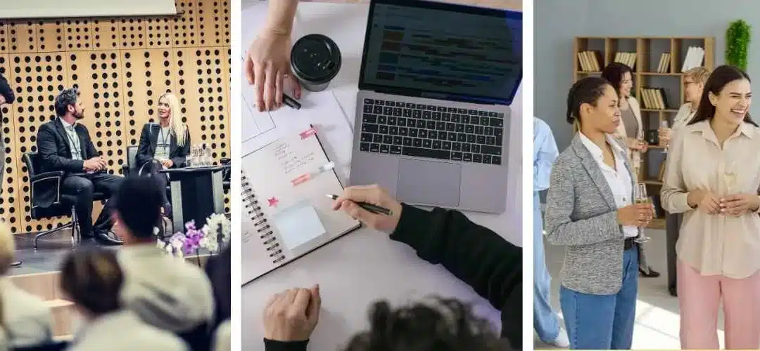 3 images pour illustrer la thématique de l'article "pourquoi faire appel à une agence événementielle pour organiser un événement d'entreprise"